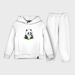 Детский костюм оверсайз Спящая панда ZZZ, цвет: белый