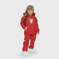 Детский костюм оверсайз Горо Собачий воин, цвет: красный — фото 2
