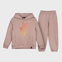 Детский костюм оверсайз Солнечный кролик, цвет: пыльно-розовый