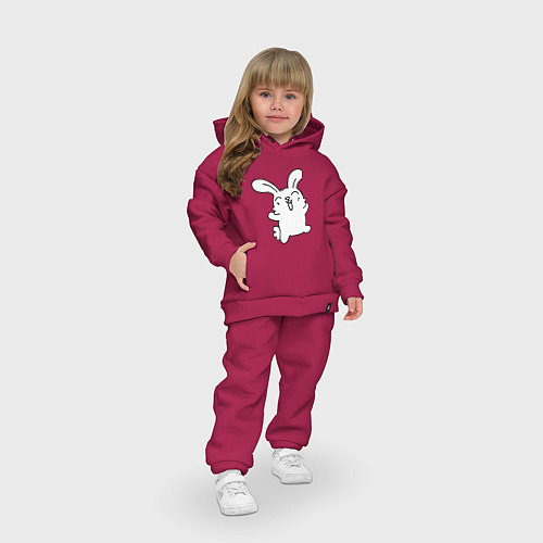Детский костюм оверсайз Happy Bunny / Маджента – фото 3
