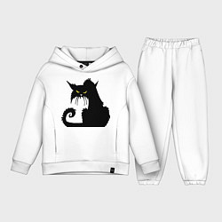 Детский костюм оверсайз Black cat, цвет: белый