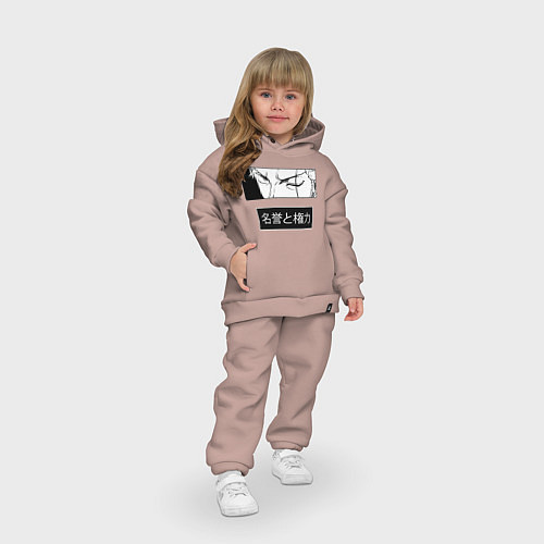 Детский костюм оверсайз Взгляд Зоро - Вон пис / Пыльно-розовый – фото 3