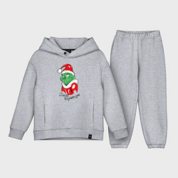 Детский костюм оверсайз Santa Claus Grinch - merry Christmas, цвет: меланж