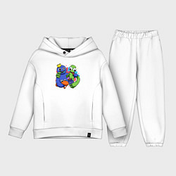 Детский костюм оверсайз Персонажи игры Радужные друзья, цвет: белый