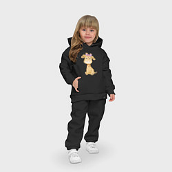 Детский костюм оверсайз Милый жирафик с бантиком, цвет: черный — фото 2