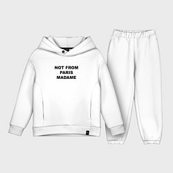 Детский костюм оверсайз Not from Paris madame, цвет: белый