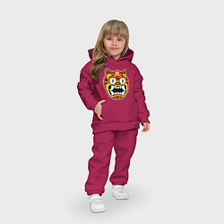 Детский костюм оверсайз Маска тигра, цвет: маджента — фото 2