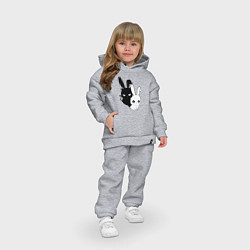 Детский костюм оверсайз Милый кролик - ангелочек или дьяволёнок?, цвет: меланж — фото 2