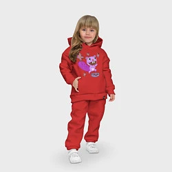 Детский костюм оверсайз Toothy trap, цвет: красный — фото 2