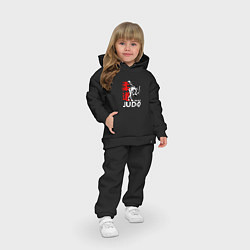 Детский костюм оверсайз Дзюдо - бросок, цвет: черный — фото 2