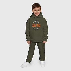 Детский костюм оверсайз AC-DC Высокое напряжение, цвет: хаки — фото 2