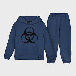 Детский костюм оверсайз Biological hazard, цвет: тёмно-синий