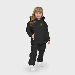 Детский костюм оверсайз Сборная Германии логотип, цвет: черный — фото 2