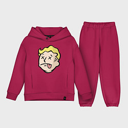 Детский костюм оверсайз Dead vault boy, цвет: маджента