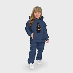 Детский костюм оверсайз Уэнсдей Аддамс, цвет: тёмно-синий — фото 2