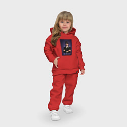 Детский костюм оверсайз Уэнсдэй art, цвет: красный — фото 2