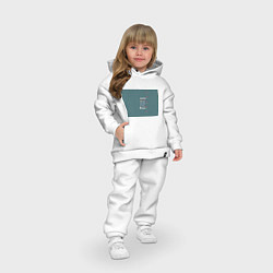 Детский костюм оверсайз Леттеринг с новым 2023 годом кролика, цвет: белый — фото 2