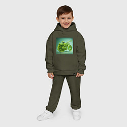 Детский костюм оверсайз Зелёное движение, цвет: хаки — фото 2