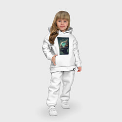Детский костюм оверсайз Мысли о море, цвет: белый — фото 2