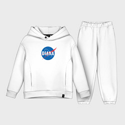 Детский костюм оверсайз Диана в стиле NASA, цвет: белый