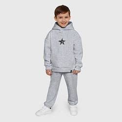 Детский костюм оверсайз Черная звезда, цвет: меланж — фото 2