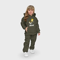 Детский костюм оверсайз Scorpions Барт Симпсон рокер, цвет: хаки — фото 2