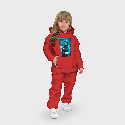 Детский костюм оверсайз Анонимус и дрон / Красный – фото 3