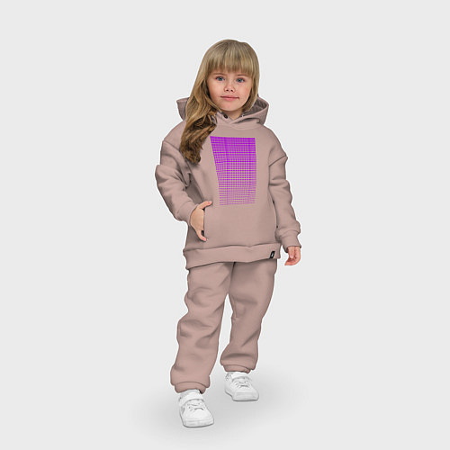 Детский костюм оверсайз Фиолетовая россыпь / Пыльно-розовый – фото 3