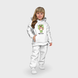 Детский костюм оверсайз Кариночка - Майнкрафт, цвет: белый — фото 2