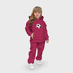 Детский костюм оверсайз Футбольный мячик, цвет: маджента — фото 2