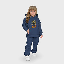 Детский костюм оверсайз Пикачу Рокnroll, цвет: тёмно-синий — фото 2