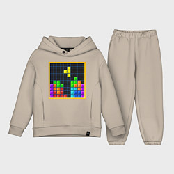 Детский костюм оверсайз Tetris, цвет: миндальный