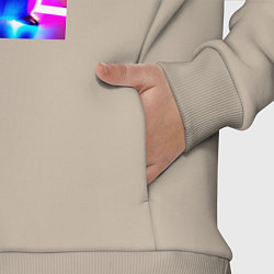 Детский костюм оверсайз Светящийся Пикачу - нейросеть, цвет: миндальный — фото 2