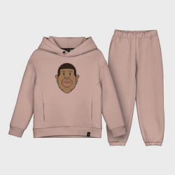 Детский костюм оверсайз Jay-Z, цвет: пыльно-розовый