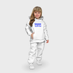 Детский костюм оверсайз Поппи Плэйтайм лого, цвет: белый — фото 2