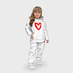 Детский костюм оверсайз Mouz лого, цвет: белый — фото 2