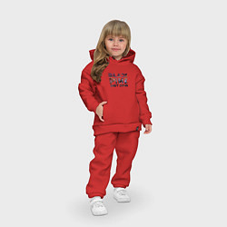 Детский костюм оверсайз Blackpink logo Jisoo Lisa Rose Jennie, цвет: красный — фото 2