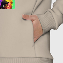 Детский костюм оверсайз Black cat cheese - pop art - poster, цвет: миндальный — фото 2