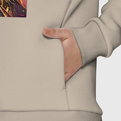 Детский костюм оверсайз Fox fashionista - neural network, цвет: миндальный — фото 2