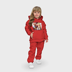 Детский костюм оверсайз Луффи и Ророноа Зоро - Ван пис, цвет: красный — фото 2