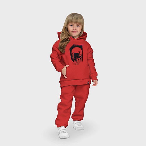 Детский костюм оверсайз Толстовка внутренний космос / Красный – фото 3