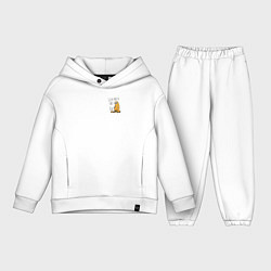 Детский костюм оверсайз Ленивиц за ноутом, цвет: белый