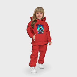 Детский костюм оверсайз Клубный диджей, цвет: красный — фото 2
