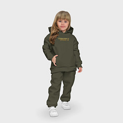Детский костюм оверсайз Counter strike 2 gold logo, цвет: хаки — фото 2