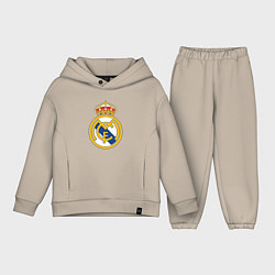 Детский костюм оверсайз Real madrid fc sport, цвет: миндальный