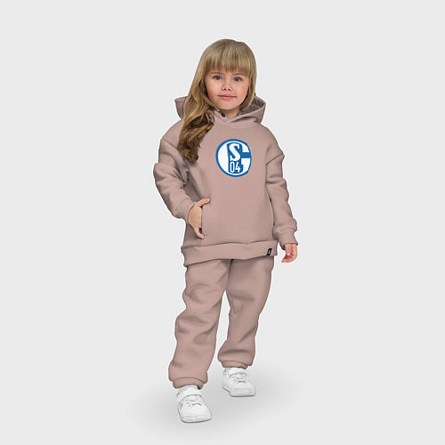 Детский костюм оверсайз Schalke 04 fc club / Пыльно-розовый – фото 3
