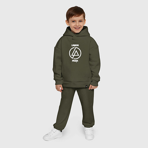 Детский костюм оверсайз Linkin Park logo / Хаки – фото 4