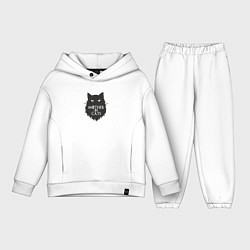 Детский костюм оверсайз Mother of cats, цвет: белый