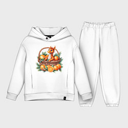 Детский костюм оверсайз Оранжевый дракон 2024 как мандарин в корзинке, цвет: белый