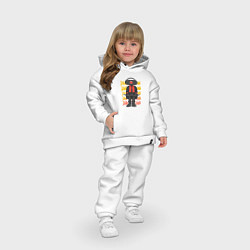 Детский костюм оверсайз Чёрный КамераМен, цвет: белый — фото 2